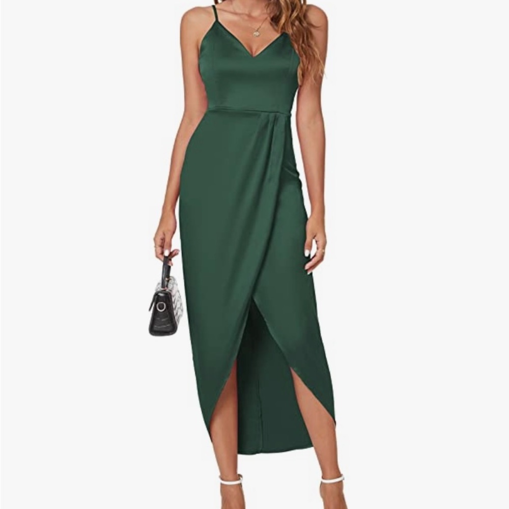 V Neck Backless Maxi Dress